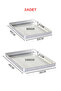 Set of 2 Aluminum Baklava Trays 30X40 and 35X45 cm 800-1000 Gr