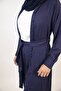 Libaslab Sirri- Sublime modest two piece set with tunic and wide leg pants- Sapphire blue - 7