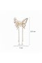 Elegant Butterfly Figured Metal Clasp with Pearl Detail – Gold - 2