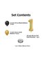 6 Year Old Gold Black Balloon Set Gold Numbered Birthday Balloon Stylish Party Ornament - 2
