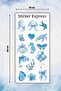 3-Piece Blue Sticker Set - Blue Themed Decorative Labels - Agenda Bullet Journal Scrapbook Collage - 2