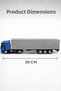 30 cm Pull and Drop Detachable Dorse Container Truck with Opening Luggage Door Diecast Metal Toy Truck - 5