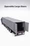 30 cm Pull and Drop Detachable Dorse Container Truck with Opening Luggage Door Diecast Metal Toy Truck - 6