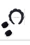Women's Towel Fabric Curved Spa Makeup Crown and Face Wash Bracelet Set - 2