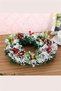 Handmade Christmas Wreath – Faux Snow Effect, Pine Cones and Red Nut Detailing |   Indoor & Outdoor - 4