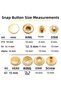 10 Pieces 12.5 mm Gold Snap Fasteners Metal Snap Fasteners Gold Gold Snap Fasteners 12.5 mm - 2