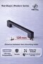 Aber 1St Class Metal Bridge Handle 128 mm (12.8 cm) Matte Black Furniture, Kitchen, Drawer, Cabinet Handle