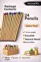 24-Pack Natural Pencil with Eraser Hb – 18 cm Natural Wood School Office Writing Pencil - 4