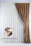 Light Brown Velvety Island Background Curtain – 1/2.5 Medium Pleated (V-9)