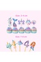 Mermaid Themed Birthday Decoration Party Set – Banner + Cake Topper + Cupcake Topper + Table Decor - 4