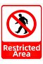 Prohibition Zone Warning Sign 20X30 cm Forex