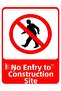 Warning Sign: No Entry to Construction Site 20X30 cm Forex