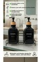 Double Glass Liquid Soap Dispenser & Detergent Dispenser Set with Stand and Bamboo Lid – 2×500 Ml, 22.5 × 8.5 × 24 cm - 4