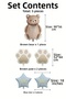 Bear Themed Foil Balloon Set 5 Pieces Brown Bear Paw and Blue Star Birthday Party Decoration - 2