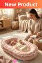 Premium Oval Baby Bed 100% Cotton Newborn Sleeping Nest Orthopedic 0-12 Months Gray - 3