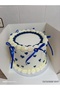 Cobalt Blue 5 Large + 40 Small Ribbon Bow Ornaments - Cake Bow Satin Ribbon on Balloon - 6