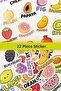 English Fruits Sticker Pack 22 Pieces High Quality Waterproof Sticker Set - 2
