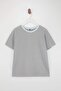 Brown Striped Crew Neck Striped Knitted T-Shirt Tbbss23Bf00068