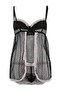 Siyah Puantiyeli Külotlu Babydoll/Fantezi Gecelik THMSS26LL00014 - 5