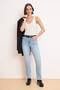 Açık Mavi Yüksek Bel Orta Esnek Düz Paça Straight Jeans TWOAW26JE00026 - 2
