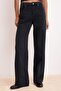 Siyah DÖKÜMLÜ Yüksek Bel MEVSİMLİK %100 Pamuk Uzun Boy Wide Leg Jeans TWOSS26JE00127 - 3