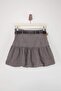 Brown-Multicolor Mini Plaid Belted Balloon Skirt Twoss26Et00157 - 6