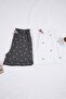 Çok Renkli Kalpli/Puantiyeli 2'li Paket Örme Büyük Beden Pijama Altı TBBSS26IA00014 - 4