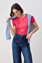 Wardrobe Essentials-Fuchsia Fitted/Bodycon Short Sleeve Buttoned Soft Knitted Blouse Twoss26Bz00333