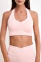 Pembe Soft Fırçalı Kumaş Büzgü Detaylı Destekli/Şekillendirici Örme Spor Sütyeni THMSS26SS00007 - 3