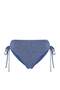 Non-Fading Glitter Indigo High Waist Plus Size Bikini Bottom Tbbss26Cr00006 - 4