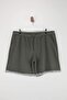 Khaki Plus Size Navy Blue Regular Comfortable Striped 100% Cotton Shorts Tmnss23Sr00045 - 4