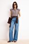 Brown Striped Sleeveless Shoulder Pad Pack Shirt Twoss26Go00104 - 2