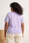 Mor Kalp Aksesuar Detaylı Oversize/Bol Kesim %100 Pamuk Örme T-shirt TBBSS24BF00008 - 3