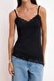 Siyah V Yaka Kolsuz Dantel Detaylı Soft Touch Örme Bluz TWOSS26BZ00661 - 3