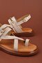 Genuine Leather Vaketa Flip Flops Sandals Crm.501 Mink - 4