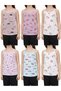 6-Piece Girls' Tank Top Set, Cotton Piece Children's Tank Top Set