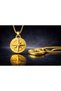 Sailor Style Stainless Steel Stylish and Masculine Design Gold Color Compass Pendant Men - 2