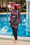 Patterned full coverage hijab swimsuit r2415 - 3