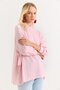 Women's side Tie-Detail Oversized Modal tunic pink