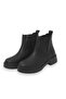 Women's black suede boots with stone embellishments and double elasticated sides - 2