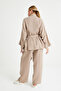 100% Cotton Woven Mini Women's Kimono Kaftan with Belt - 8