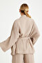 100% Cotton Woven Mini Women's Kimono Kaftan with Belt - 4