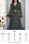 women's belted polka dot patterned chiffon dress NBMY3286 - 2