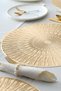 Set of 6 Placemat I Supla Round Gold 38 cm – Acr-288/20 - 2