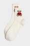 Women's 2-Piece Cotton Long Socks with Teddy Bears H3165Axns - 3