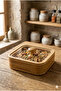 Natural Bamboo Luxury 1 Piece Breakfast & Presentation Set Snack Bowl with Lid Design - 3
