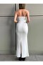 Women's Shawl Detailed Slit Maxi Dress - 2