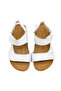 Zoey Double Velcro Leather Unisex Children's Sandals White - 6