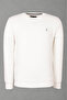 Men's Basic Crew Neck White Sweatshirt - 5