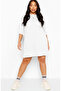 Plus Size Oversize T-Shirt Comfortable Fit, Casual Stylish Mini Dress K8 241